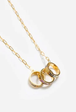 Johnny Was 3 Ring Necklace Sandalwood