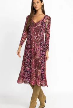 Best Johnny Was Agatha Mesh Midi Dress Multi