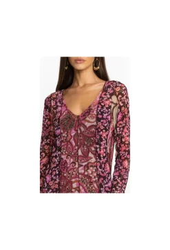 Best Johnny Was Agatha Mesh Midi Dress Multi