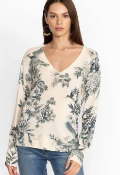 Discount Johnny Was Anahi Printed Pullover Ivory