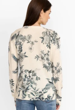 Discount Johnny Was Anahi Printed Pullover Ivory
