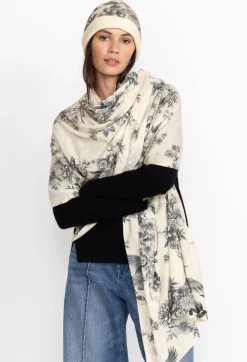 Hot Johnny Was Anahi Printed Scarf Ivory Dreamer