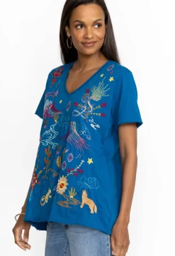 Johnny Was Arizona Everyday Tee Mykonos Blue
