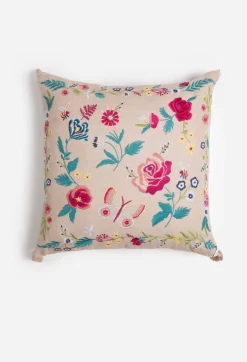 Clearance Johnny Was Arla Linen Embroidered Pillow French Macaroon