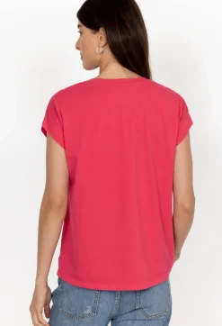 Sale Johnny Was Arla Relaxed T-Shirt Rose Red