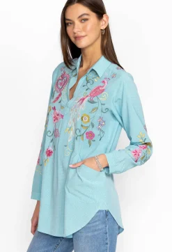 New Johnny Was Ashlee Henley Popover Tunic Plaid