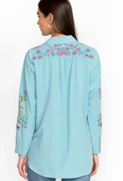 New Johnny Was Ashlee Henley Popover Tunic Plaid