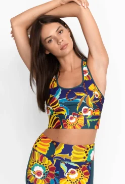 Sale Johnny Was Bee Active Mesh Back Longline Bra Kimbra