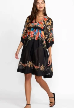 Hot Johnny Was Black Royal Easy Coverup Dress Multi
