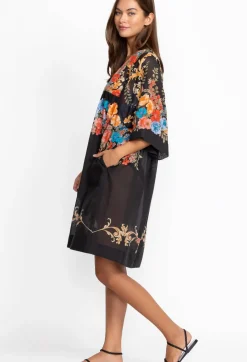 Hot Johnny Was Black Royal Easy Coverup Dress Multi