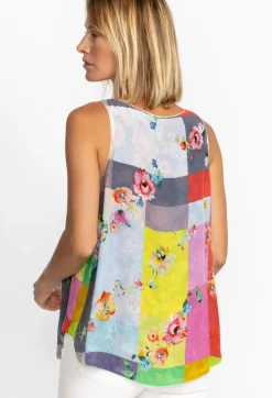 Outlet Johnny Was Block Mint Tank Top Peppermint