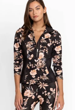Online Johnny Was Blocked Athletic Mock Neck Pullover Nido