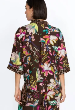 Sale Johnny Was Boxy Silk Shirt Arabella