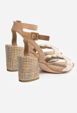 Discount Johnny Was Braid Block Heel Natural