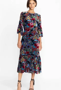 Sale Johnny Was Burnout Tanya Dress (Lined) Minto
