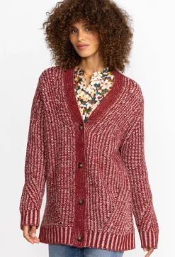 Sale Johnny Was Calme Drop Needle Cardigan Red