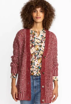 Sale Johnny Was Calme Drop Needle Cardigan Red