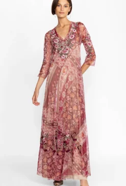 Outlet Johnny Was Cardinal Mesh Dress (Slip) Multi