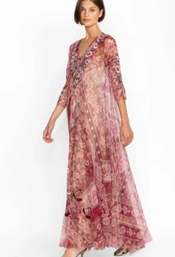 Outlet Johnny Was Cardinal Mesh Dress (Slip) Multi