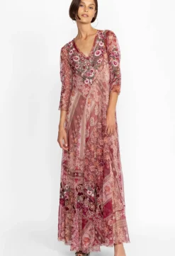 Outlet Johnny Was Cardinal Mesh Dress (Slip) Multi
