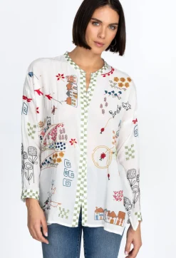 Johnny Was Cartagena Blouse Natural