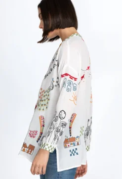 Johnny Was Cartagena Blouse Natural