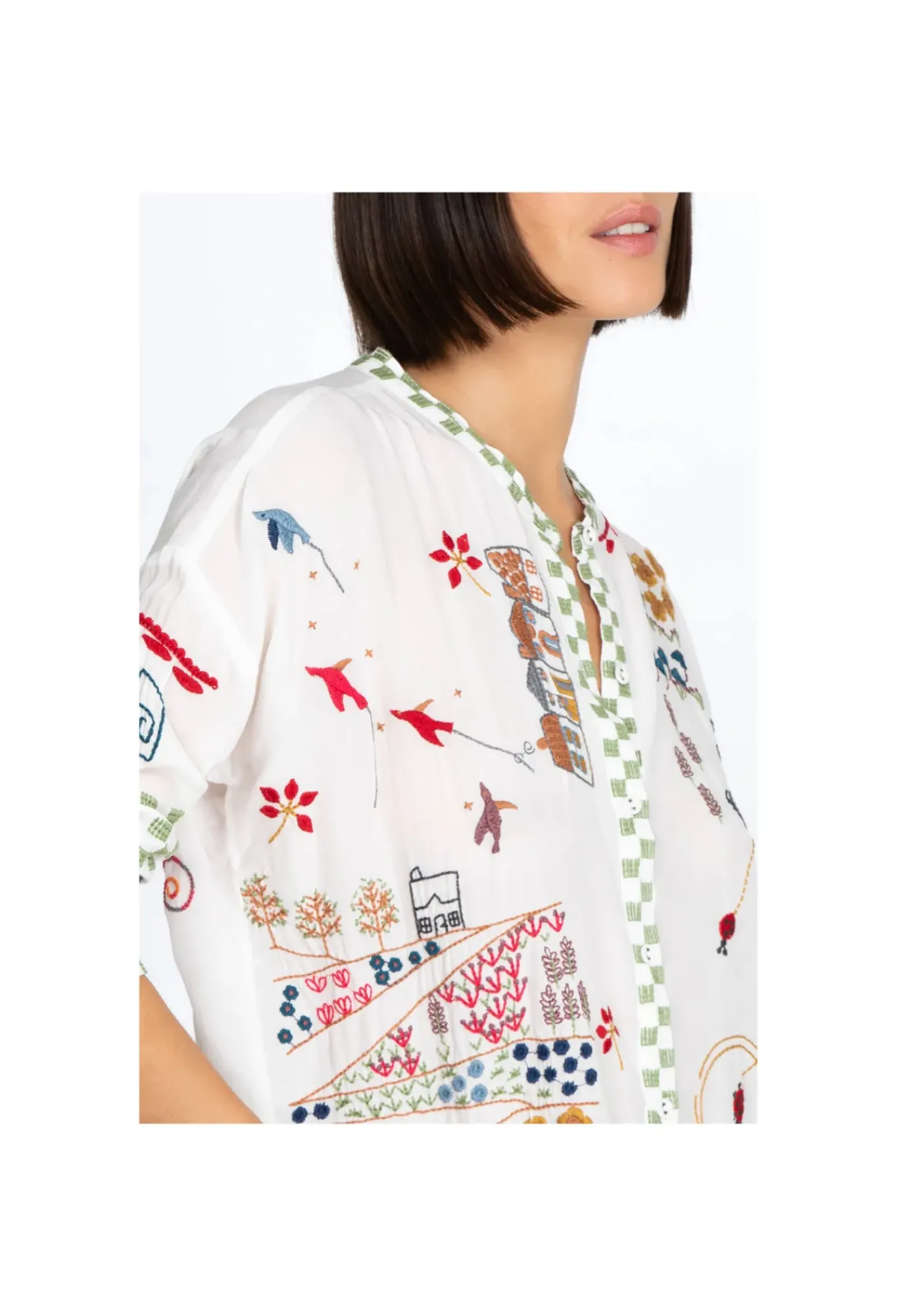 Johnny Was Cartagena Blouse Natural