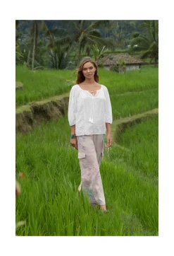 Best Johnny Was Castillo Eyelet Blouse White