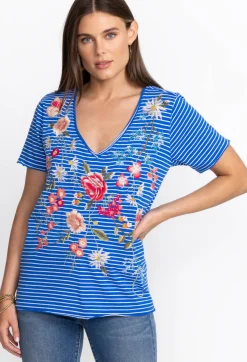 Clearance Johnny Was Catalina Everyday Tee Stripe
