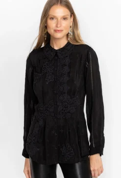 Online Johnny Was Celia Applique Shirt Black