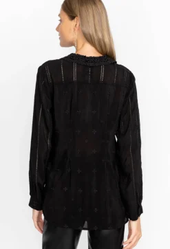 Online Johnny Was Celia Applique Shirt Black
