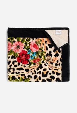 Sale Johnny Was Cheetah Beach Towel Black