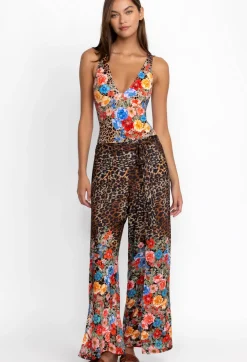 Johnny Was Cheetah Wrap Pant Multi
