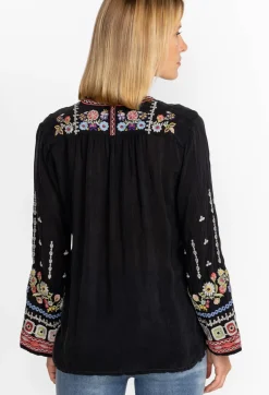 Discount Johnny Was Coriander Blouse Sanded Black