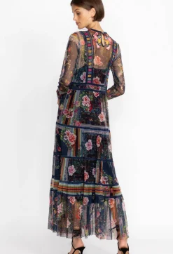 New Johnny Was Dayana Mesh Dress Multi