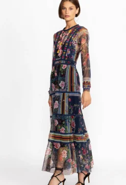 New Johnny Was Dayana Mesh Dress Multi
