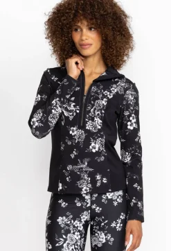 Hot Johnny Was Dreamer Blocked Athletic Mock Neck Pullover Charcoal Dreamer