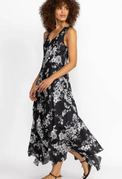 Clearance Johnny Was Dreamer Silk Bias Dress Charcoal Dreamer