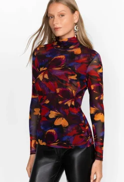 Johnny Was Eclipse Blooms Mesh Tee Multi