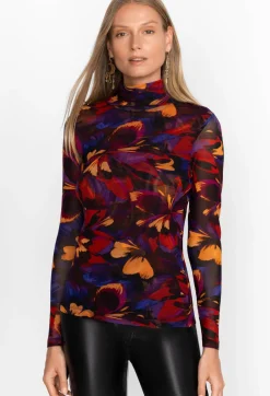 Johnny Was Eclipse Blooms Mesh Tee Multi