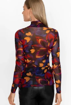 Johnny Was Eclipse Blooms Mesh Tee Multi
