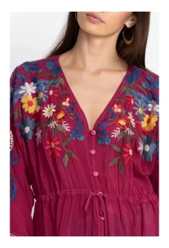 Hot Johnny Was Edith Blouse Rumba Red