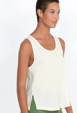 Outlet Johnny Was Effect Mesh Contrast Tank Tofu