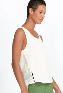 Outlet Johnny Was Effect Mesh Contrast Tank Tofu