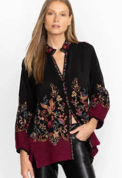 Outlet Johnny Was Eleana Blouse Black