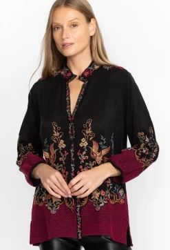 Outlet Johnny Was Eleana Blouse Black