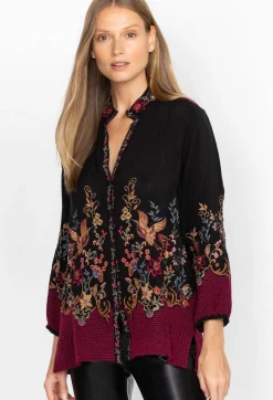 Outlet Johnny Was Eleana Blouse Black