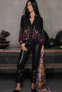 Outlet Johnny Was Eleana Blouse Black