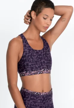Clearance Johnny Was Endurance Reversible Sports Bra Vintage Violet Prism