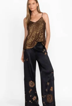 Outlet Johnny Was Estrella Wide Leg Cargo Pant Black